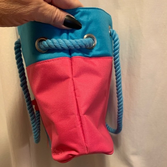 Escada pacific paradise pink and blue small tote or shopper bag - Picture 11 of 11